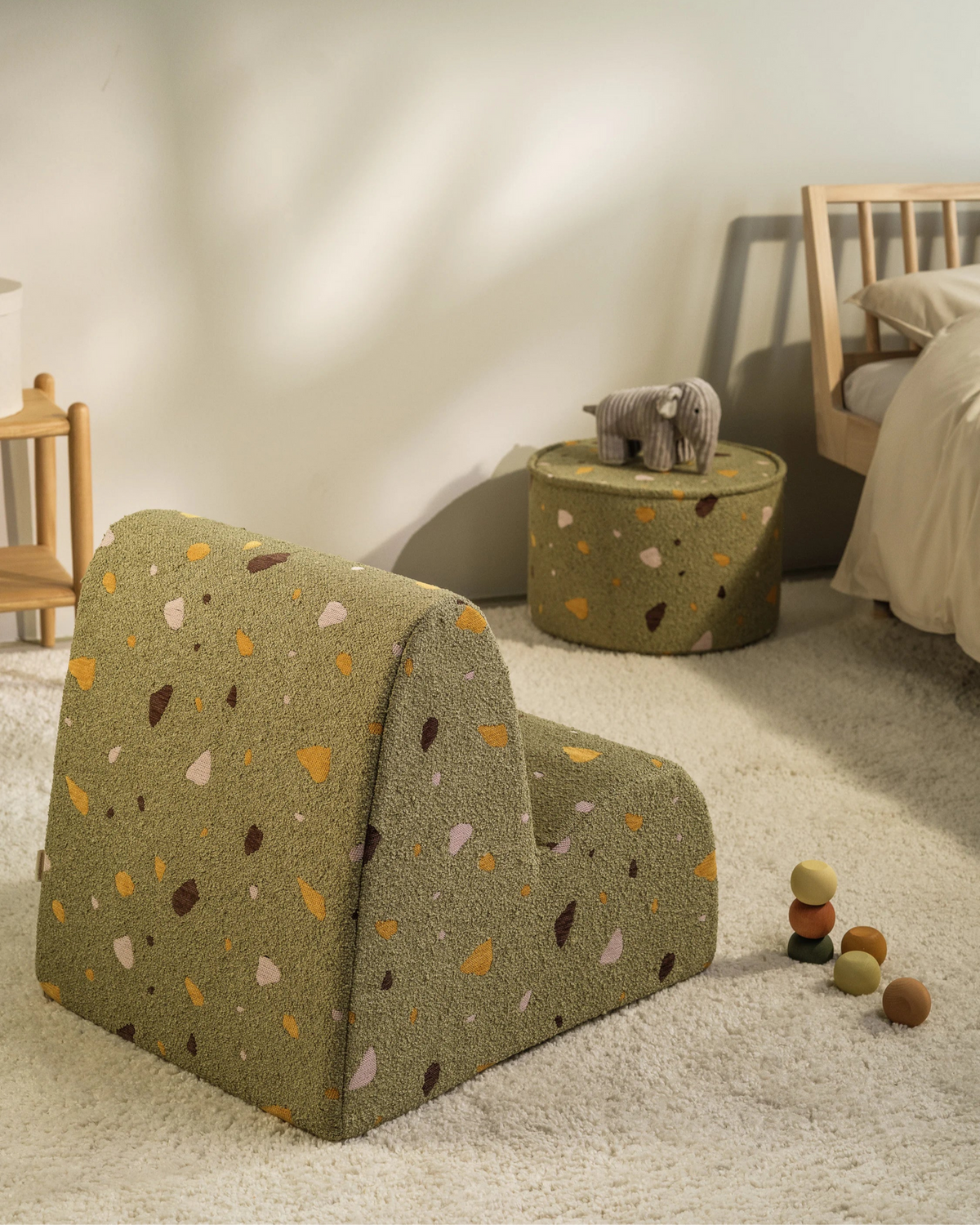 Kinder loungestoel | Cloud | Terrazzo Moss