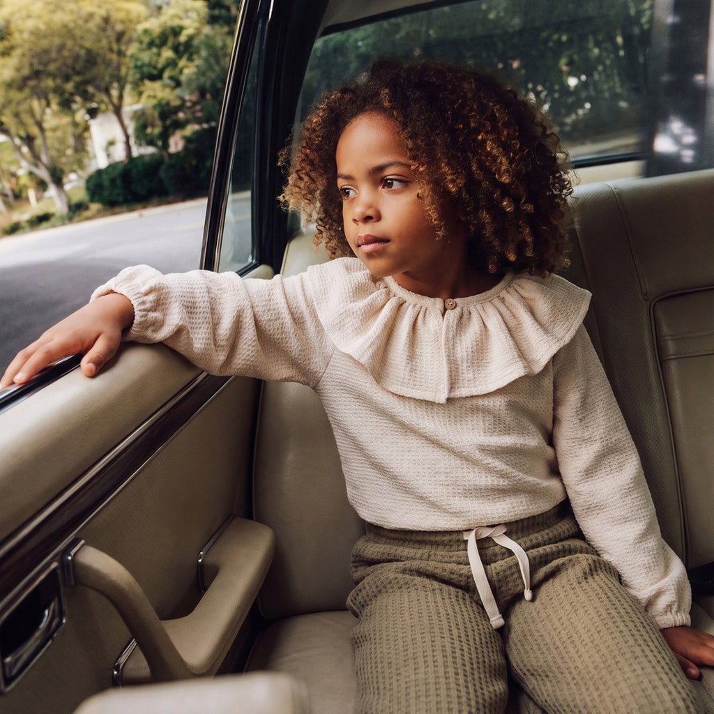 Pre-order | Mini jacquard | Ruffle collar longsleeve