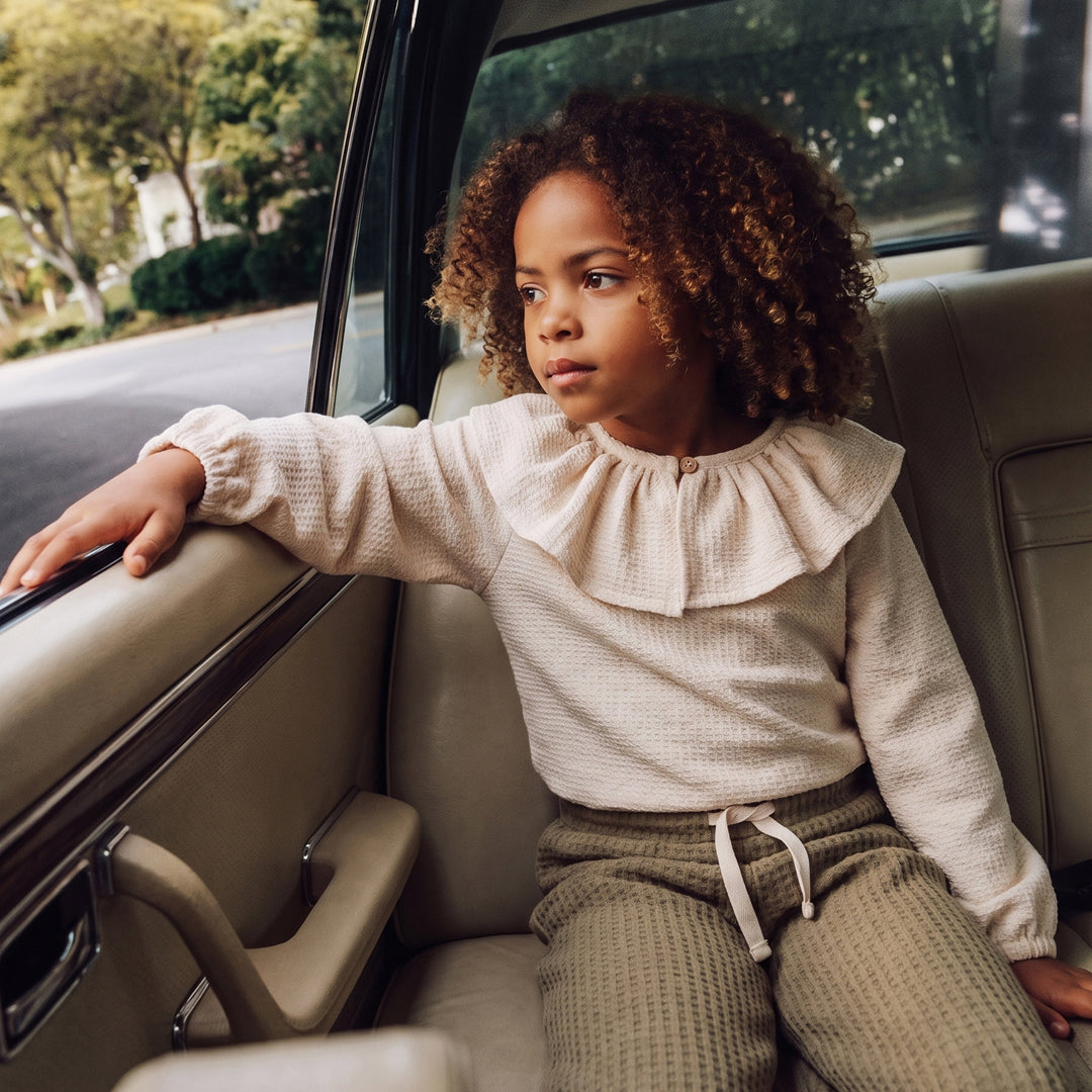Pre-order | Mini jacquard | Ruffle collar longsleeve