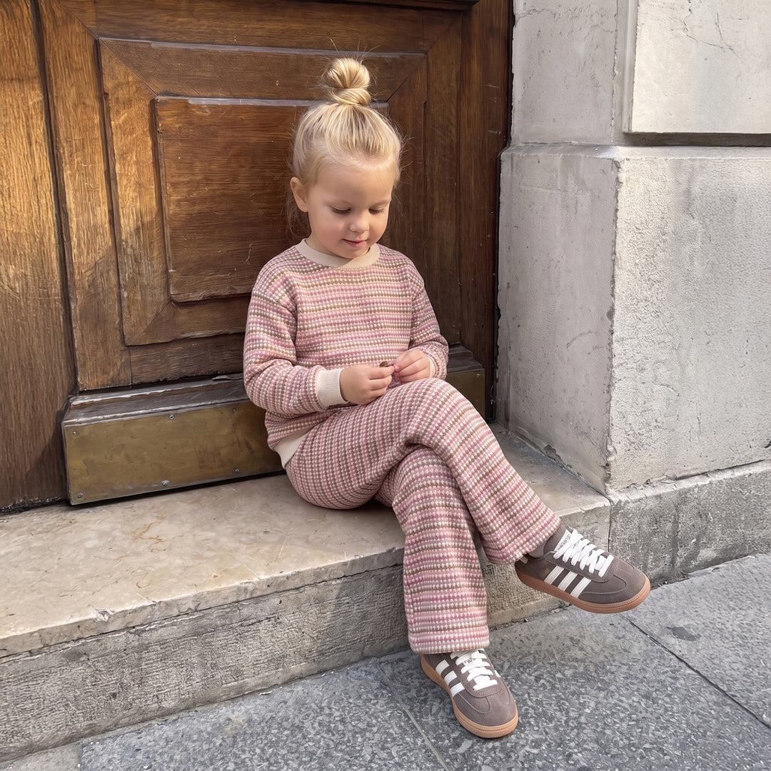 Pre-order | Bubble knit | Wide leg pants