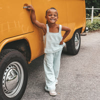 Chambray | Ruffle pants | Sunlit blue