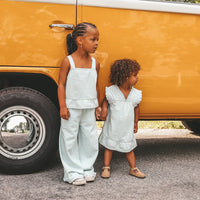 Chambray | Ruffle dress | Sunlit blue