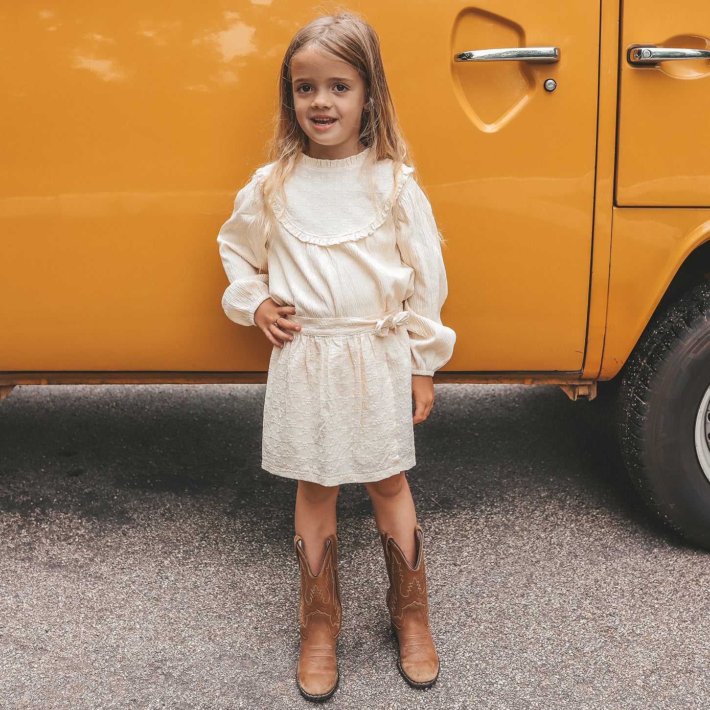 Broderie | Wrap skort | White swan