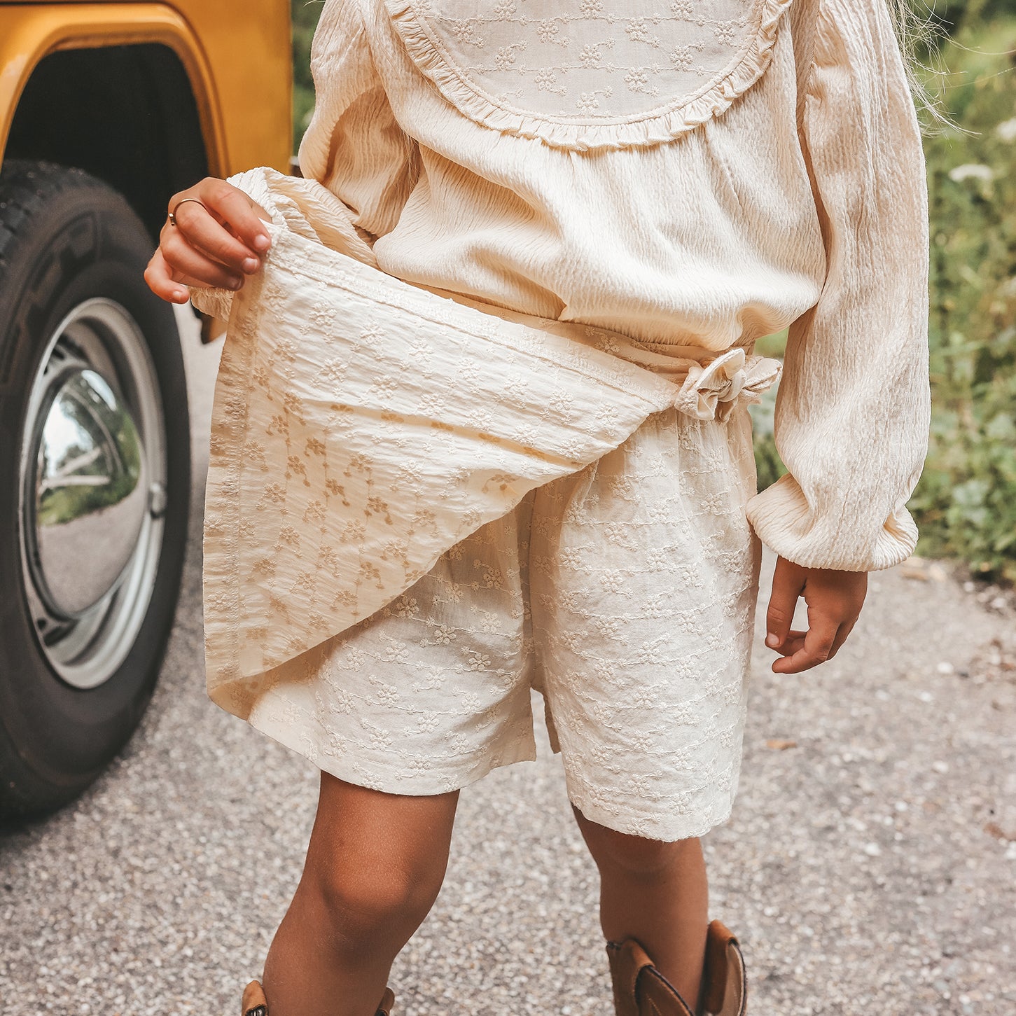 Broderie | Wrap skort | White swan