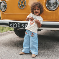 Vichy blue | Wide leg pants