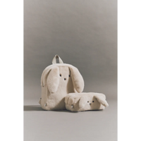 Kinder rugtas | Rabbit plush | Mist