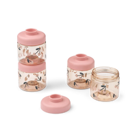 Tritan voedingsbakjes Dominique | 100 ml | Set van 4 | Cherry heart & rosey
