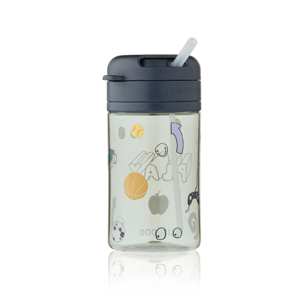 Tritan drinkbeker met rietje Pavia | Play & dusty peppermint