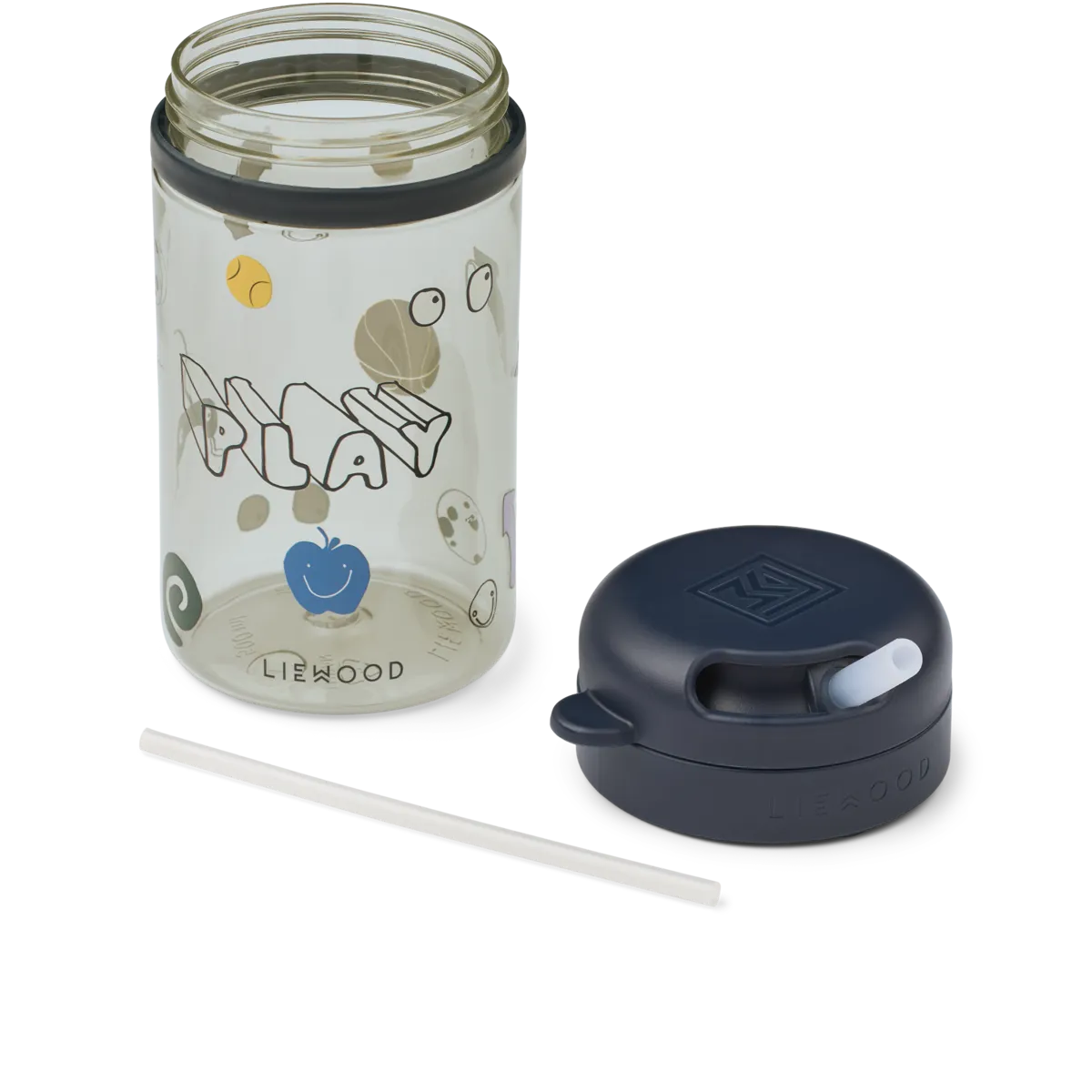 Tritan drinkbeker met rietje Pavia | Play & dusty peppermint