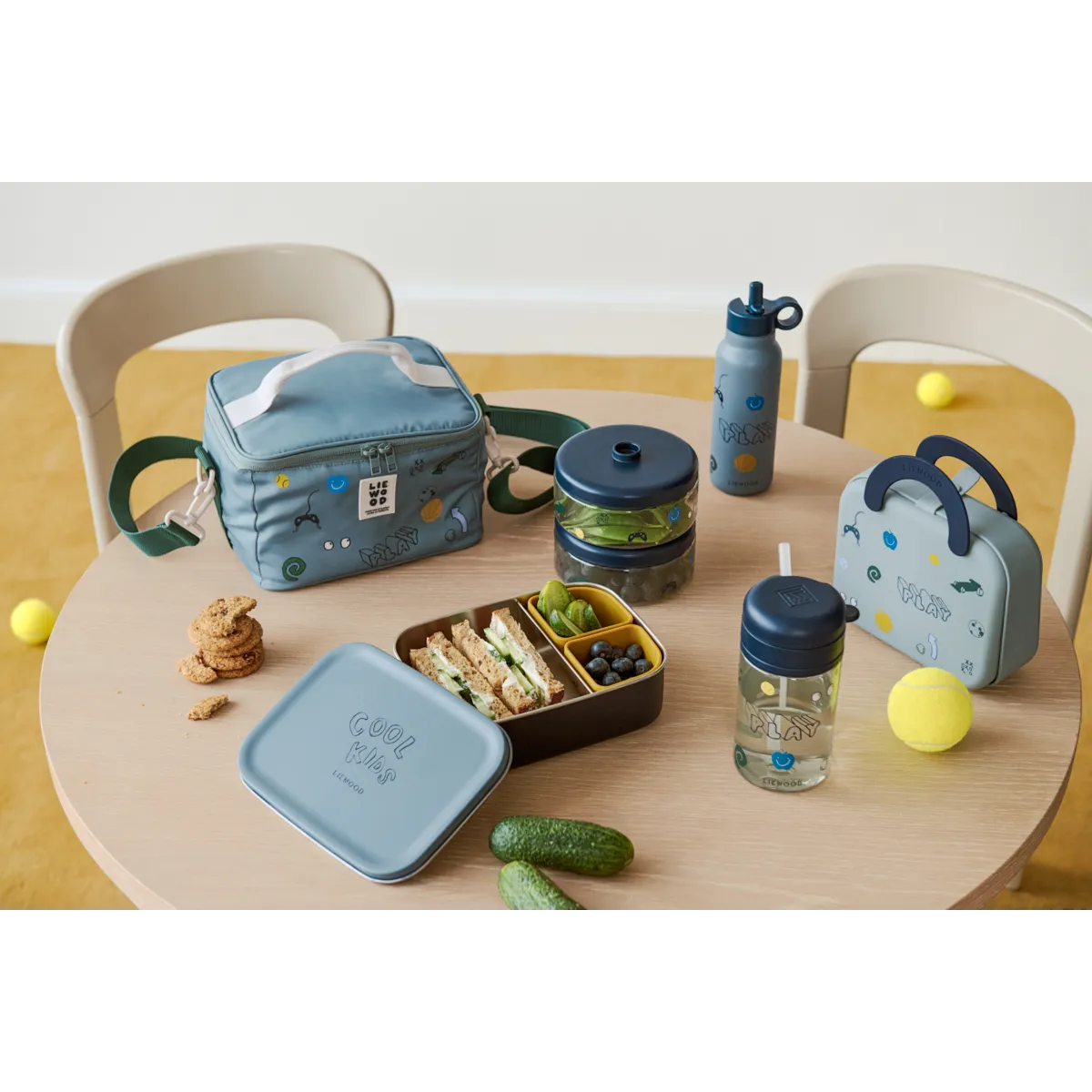 Tritan voedingsbakjes Dominique | 500 ml | Set van 2 | Play & dusty peppermint