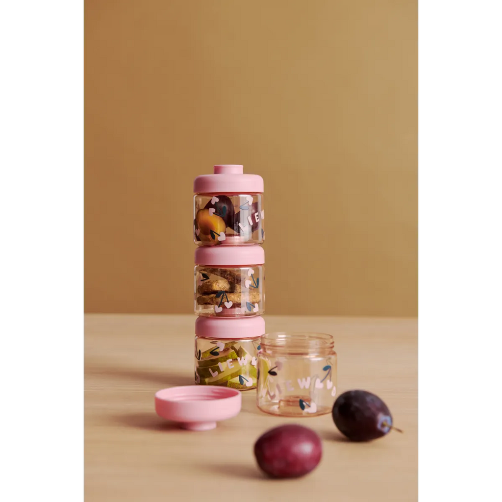Tritan voedingsbakjes Dominique | 100 ml | Set van 4 | Cherry heart & rosey