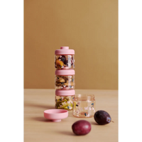 Tritan voedingsbakjes Dominique | 100 ml | Set van 4 | Cherry heart & rosey