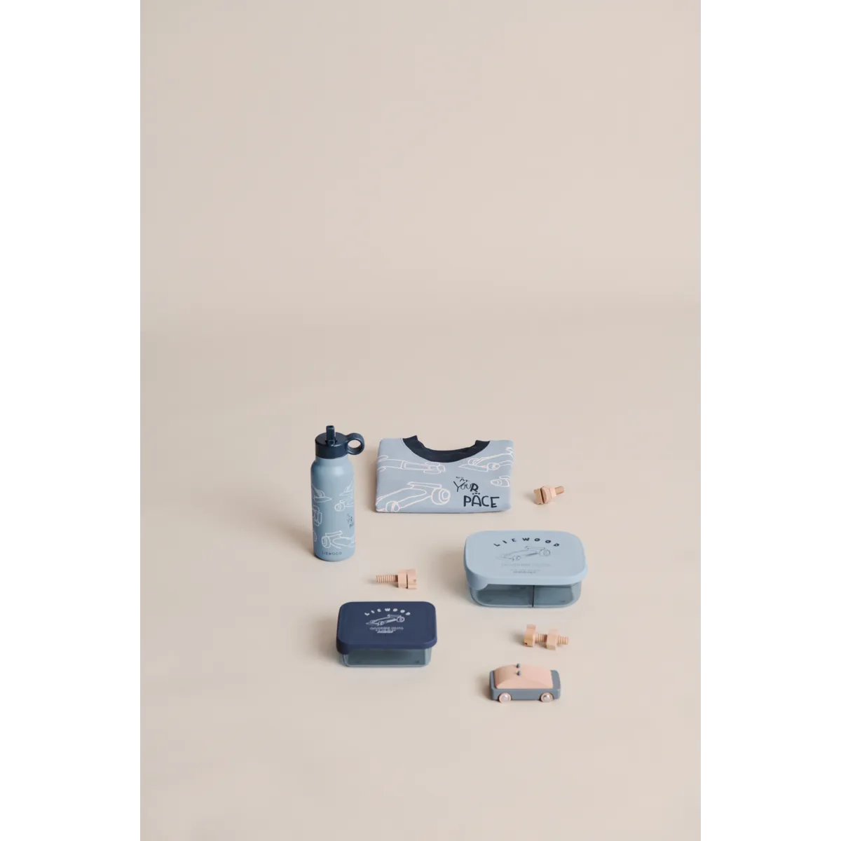 Drinkfles Falk | Race cars & beach blue