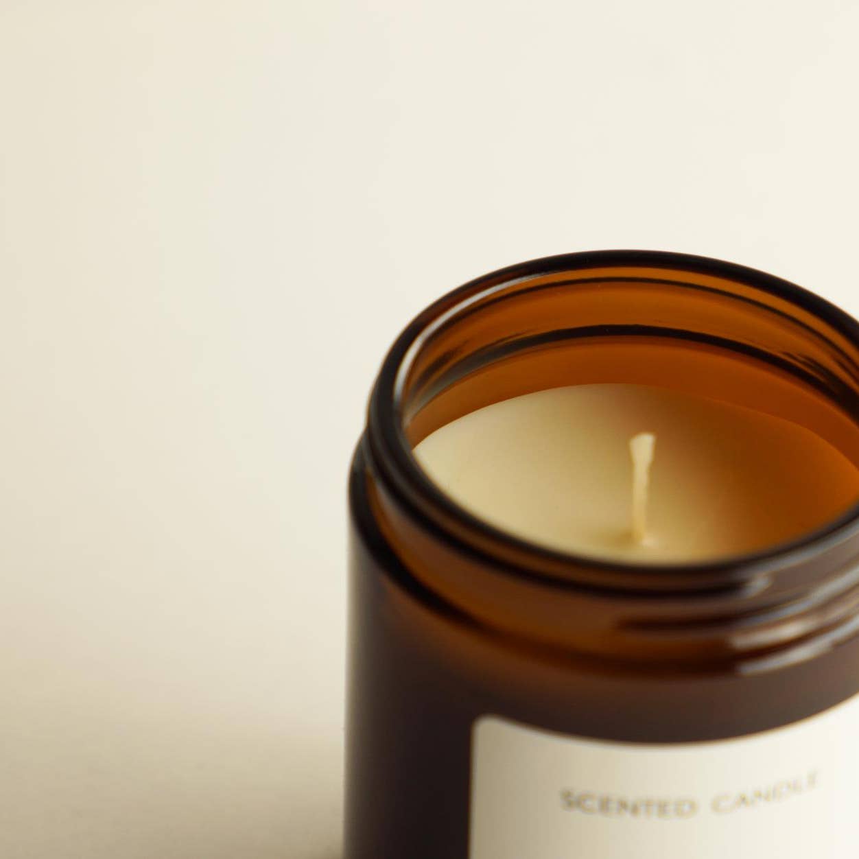 Geurkaars in glazen pot | Dark amber