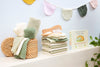 Hydrofieldoeken natural, soft olive & olive green | 3-pack | 30 x 30 cm