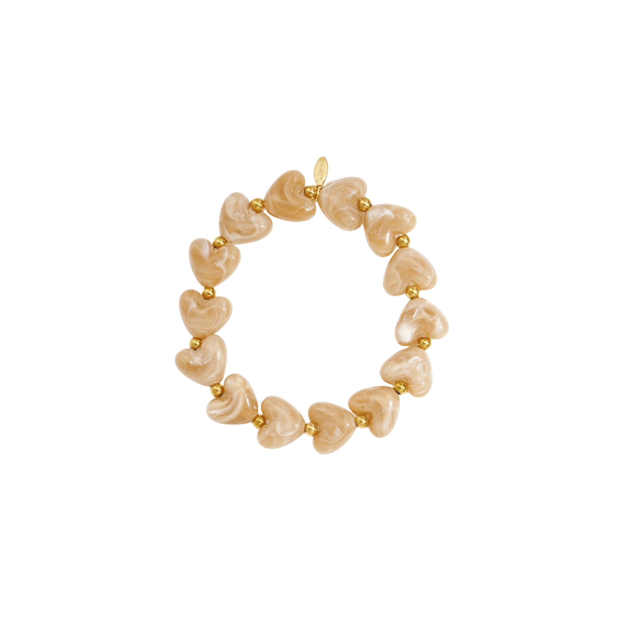 Pre-order | Armband | Chunky hearts | Beige