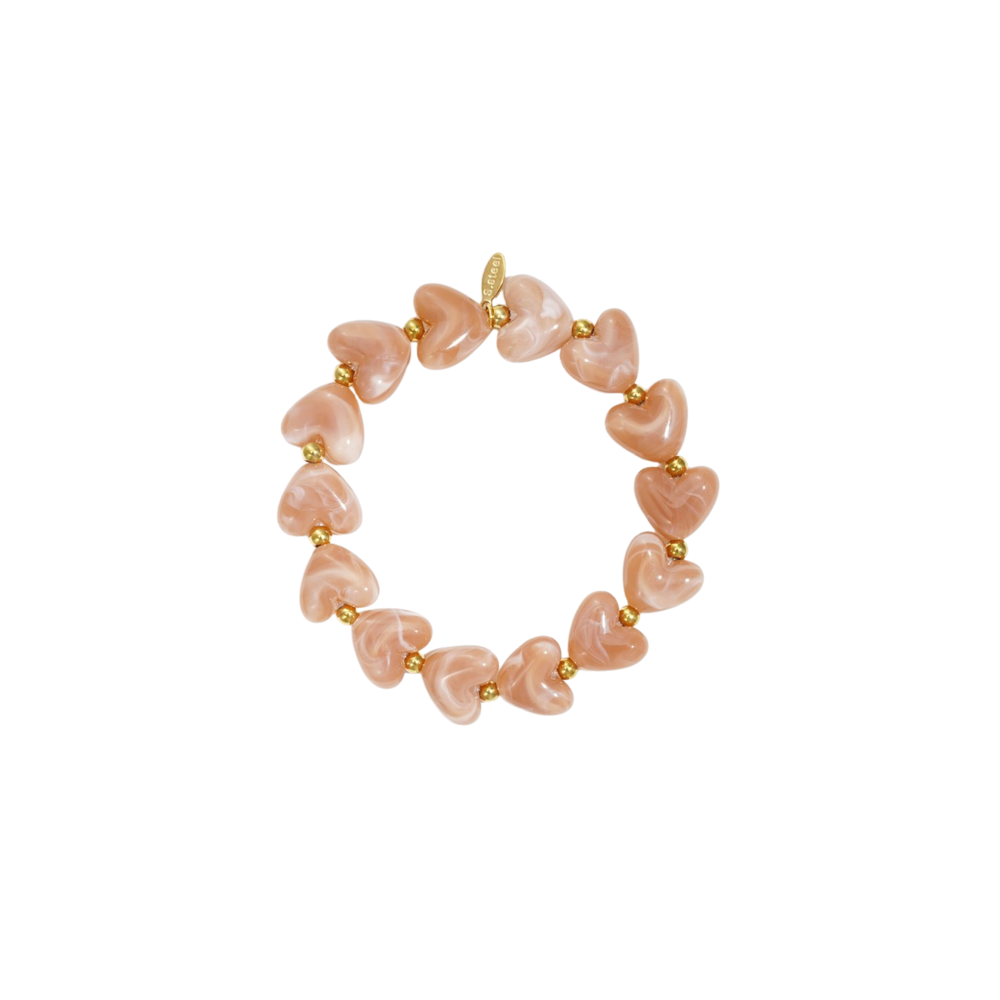 Pre-order | Armband | Chunky hearts | Peach