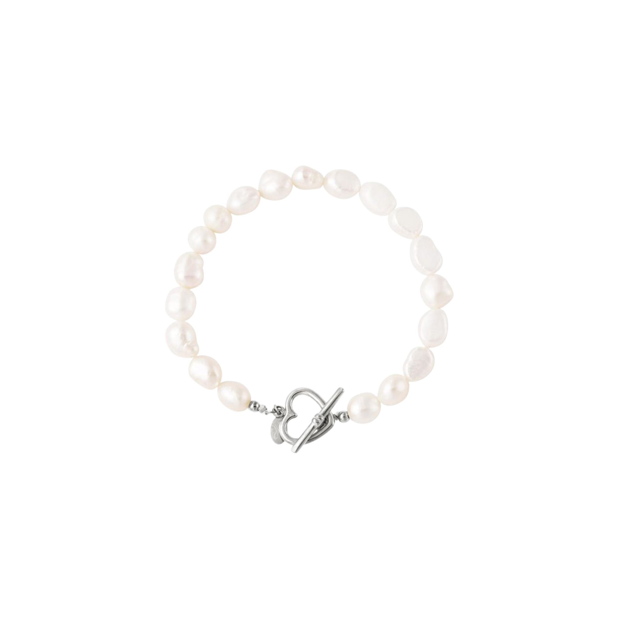 Pre-order | Armband | Pearl heart | Zilver