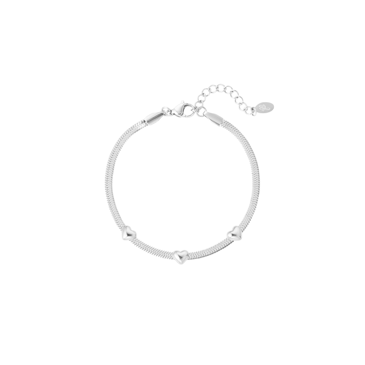 Armband | Triple the love | Zilver
