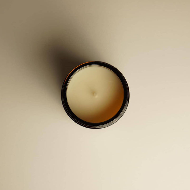 Geurkaars in glazen pot | Dark amber