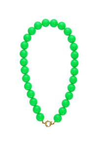 Necklace with large beads and front closure-15mm