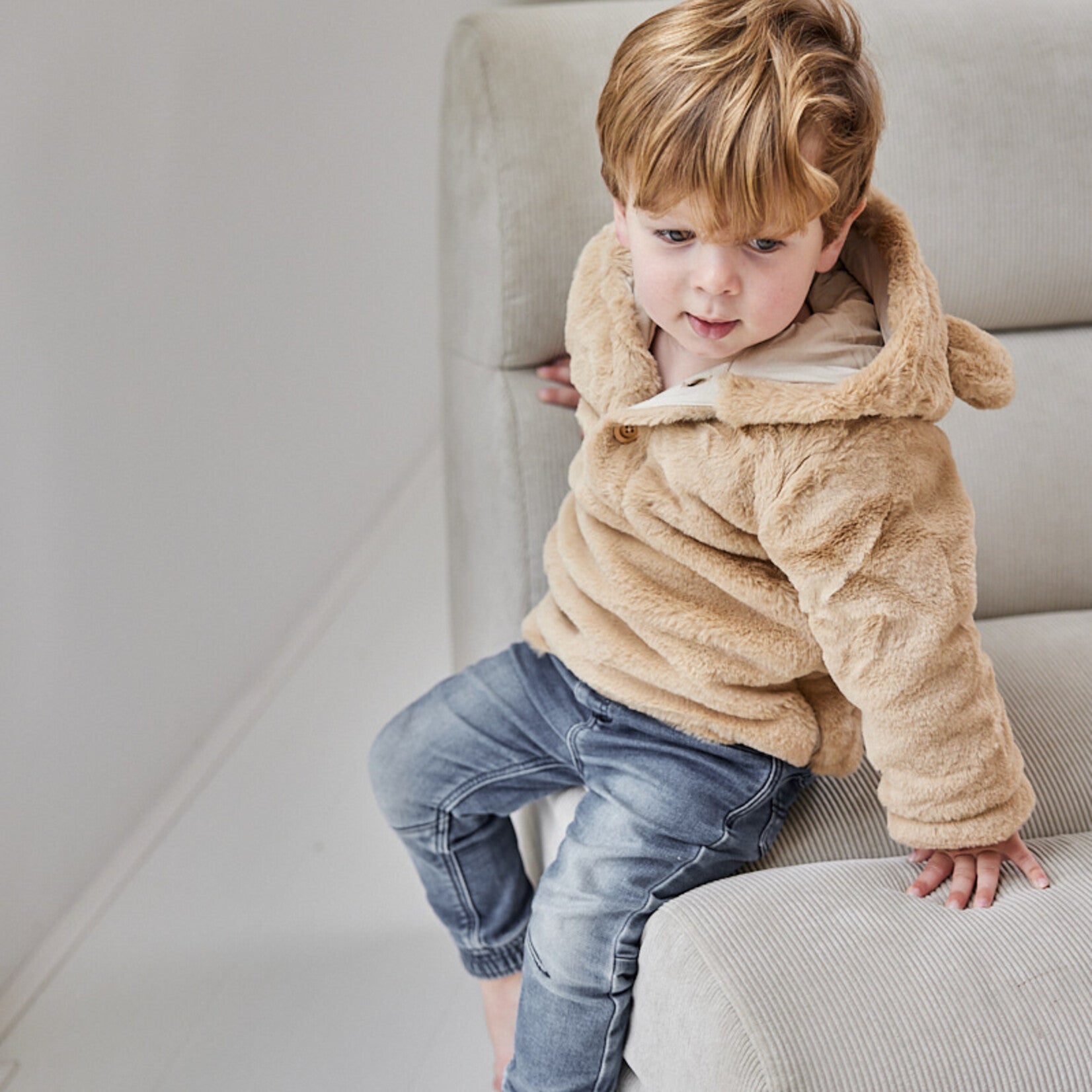 Fluffy jasje | Novy | Bruin
