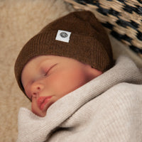 Merinowollen babymuts | Brunette