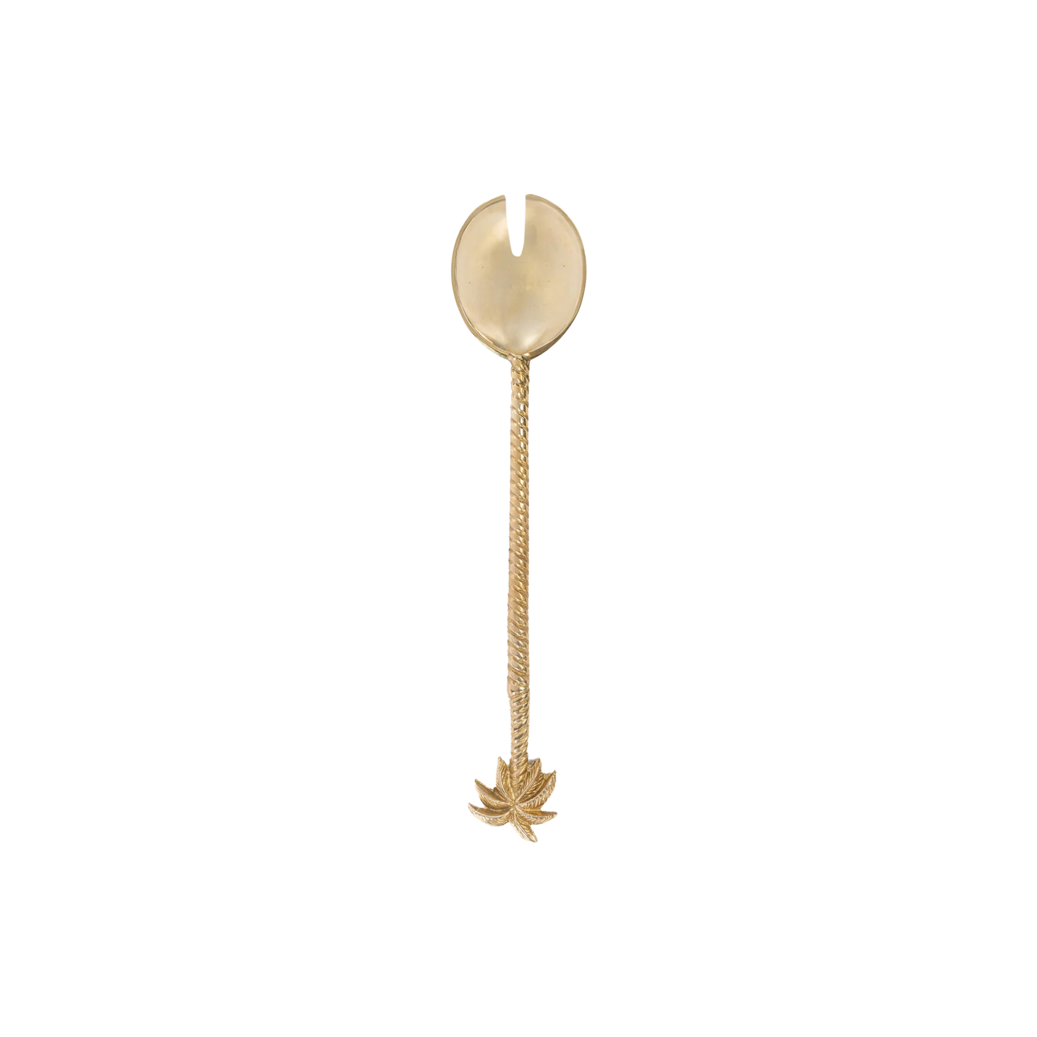 Messing saladevork | Palm tree | Goud