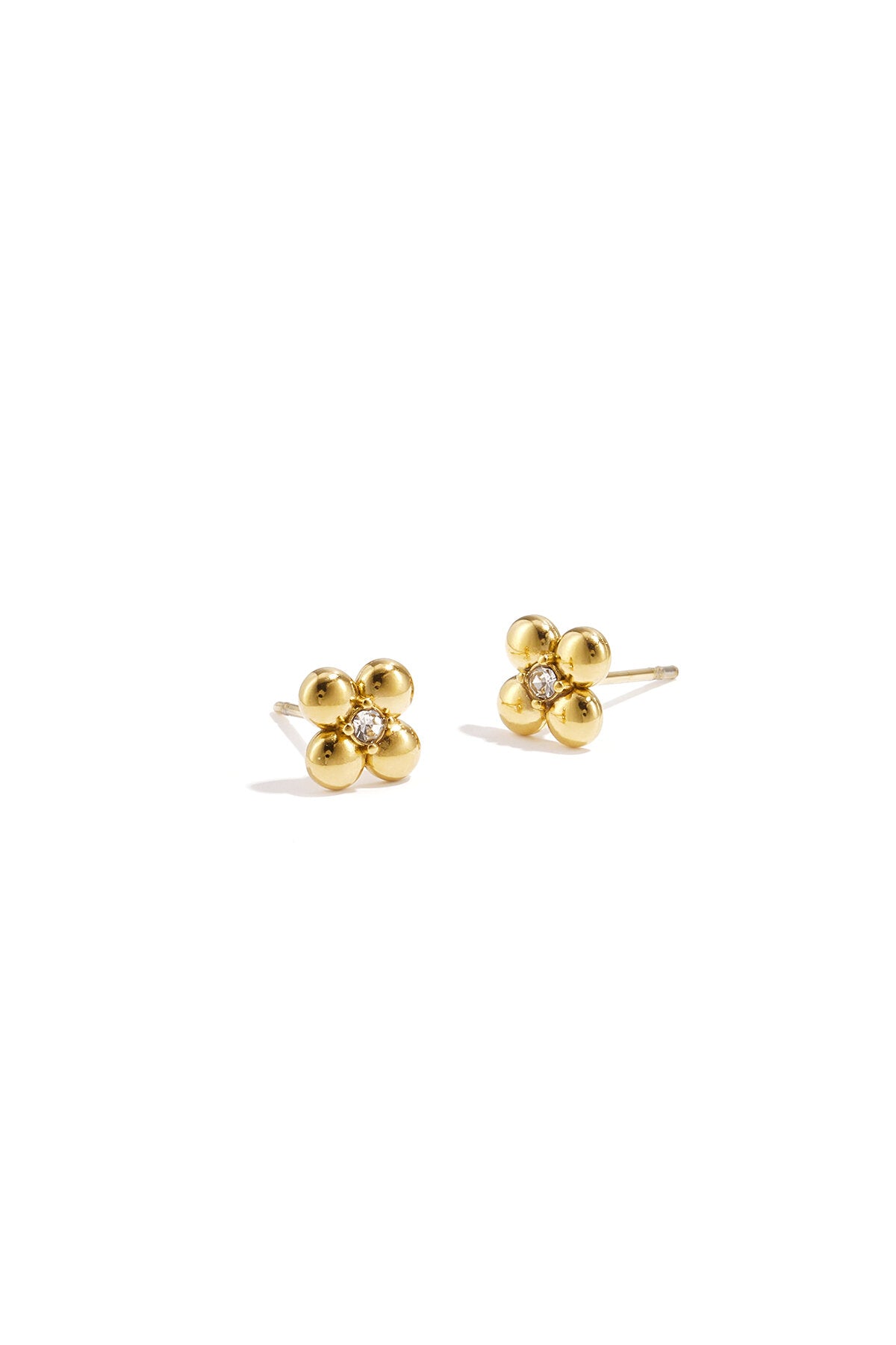 Clover earrings with stone