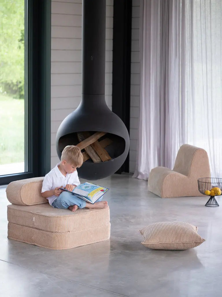 Kinder loungestoel & logeerbed | Brown Sugar