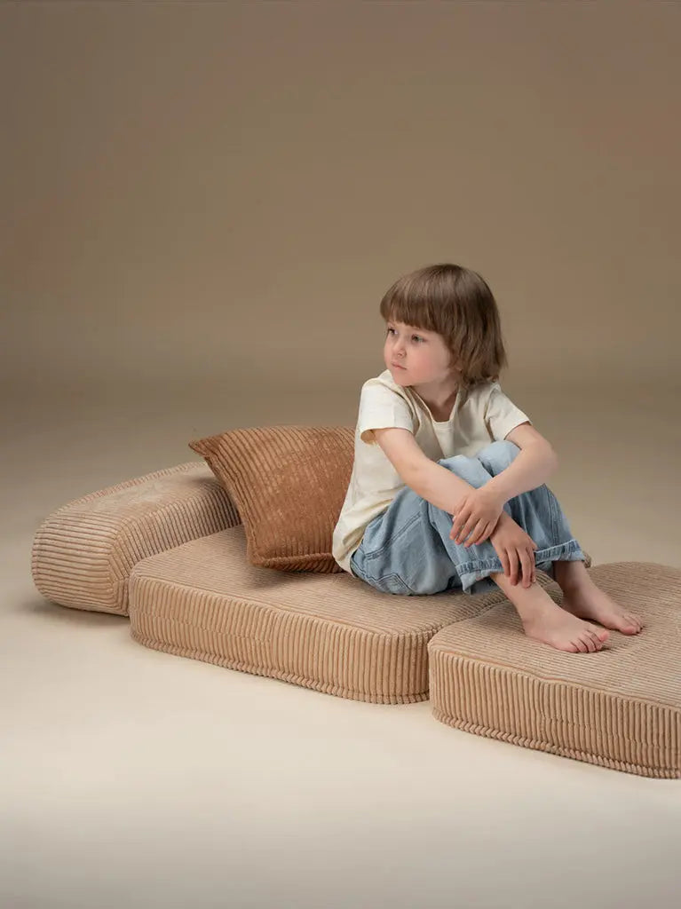 Kinder loungestoel & logeerbed | Brown Sugar