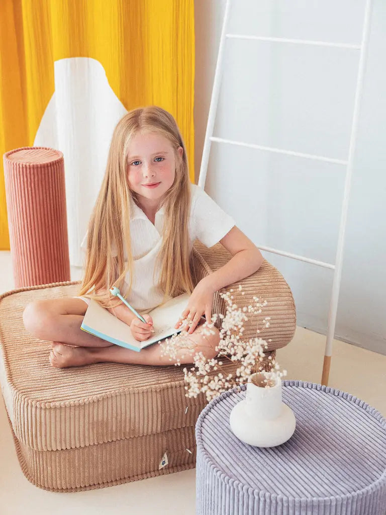 Kinder loungestoel & logeerbed | Brown Sugar