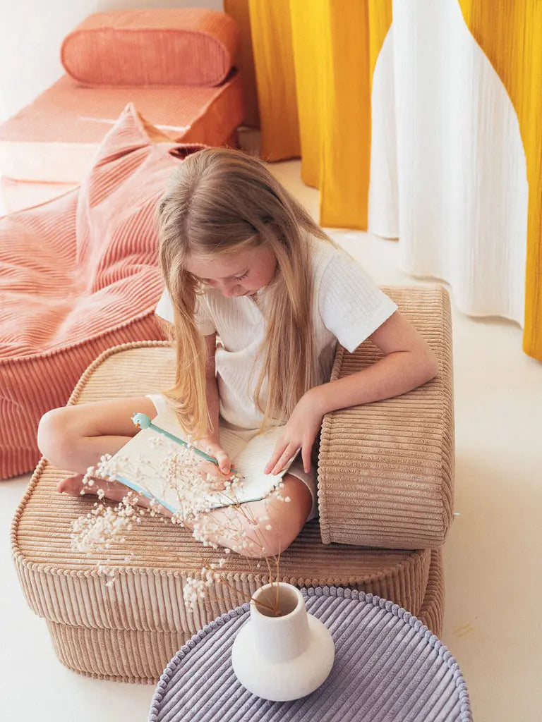 Kinder loungestoel & logeerbed | Brown Sugar