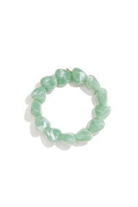 Beaded bracelet with large heart beads