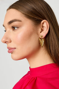 Stainless Steel Drop Earrings Heart Casual Daily Simple Series Women's jewelry
