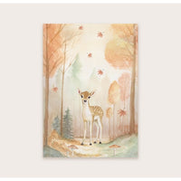 Wenskaart | Hert in herfstbos