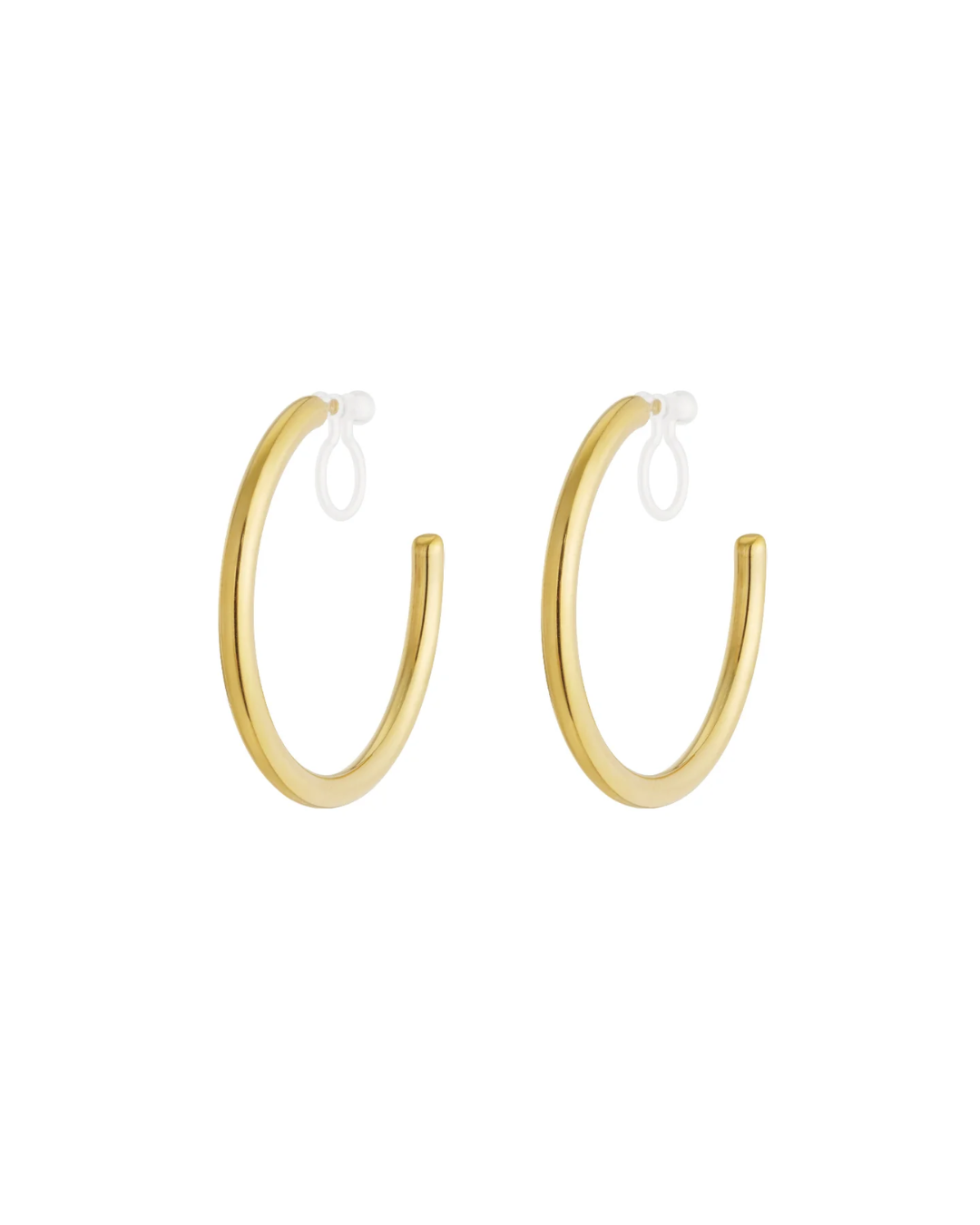 Clip oorbellen | Classic hoop | Ø 3.5 cm | Goud & zilver
