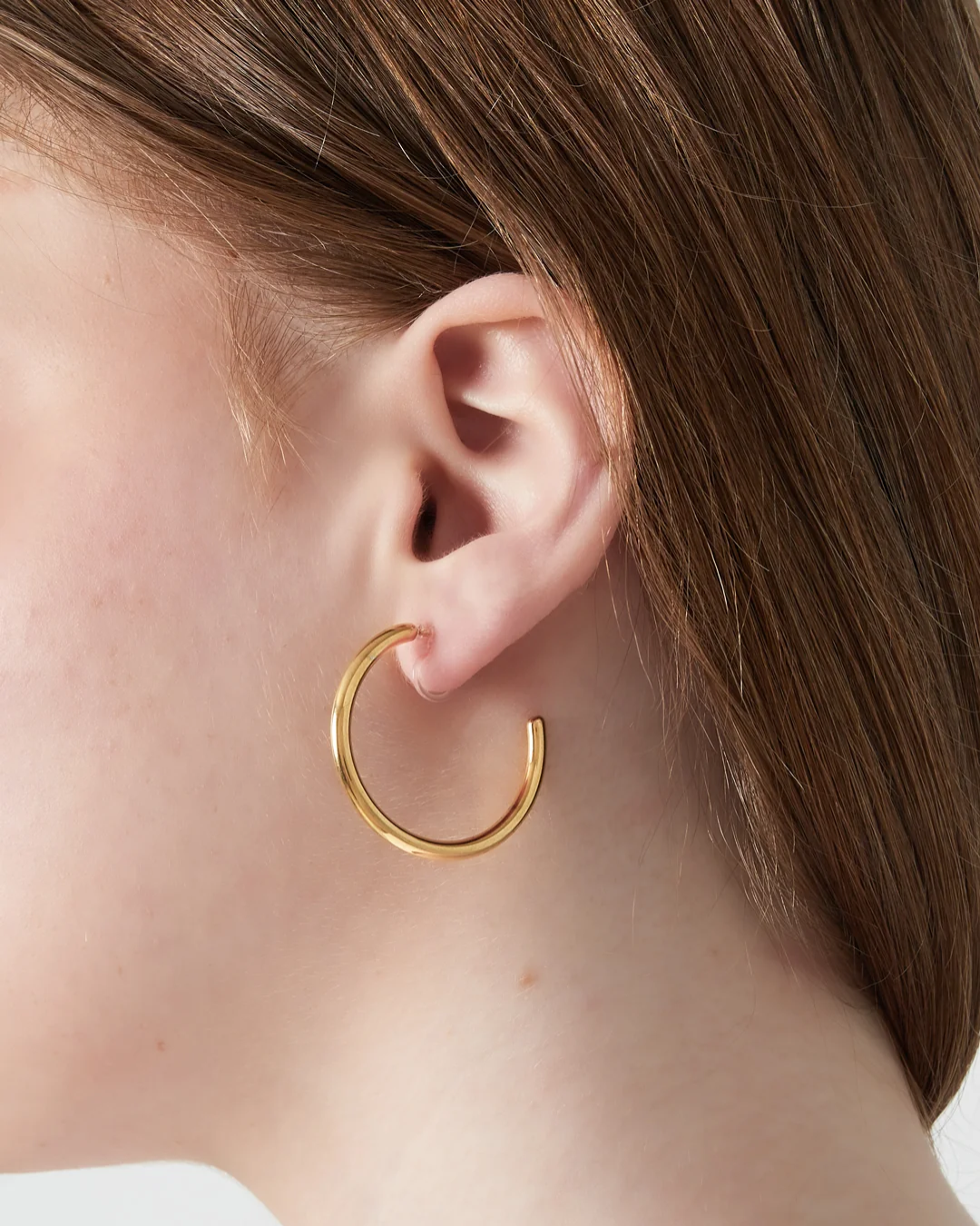 Clip oorbellen | Classic hoop | Ø 3.5 cm | Goud & zilver