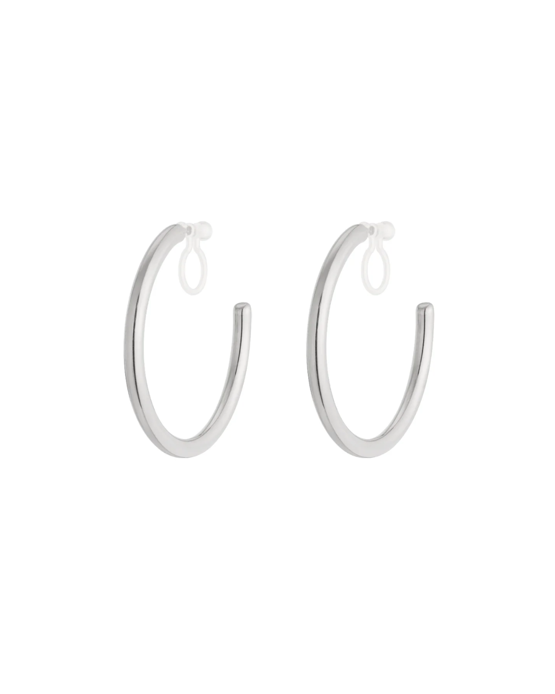 Clip oorbellen | Classic hoop | Ø 3.5 cm | Goud & zilver
