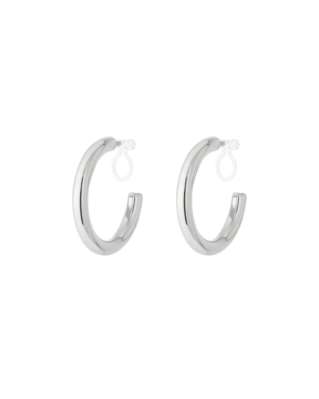 Clip oorbellen | Classic hoop | Ø 3 cm | Goud & zilver