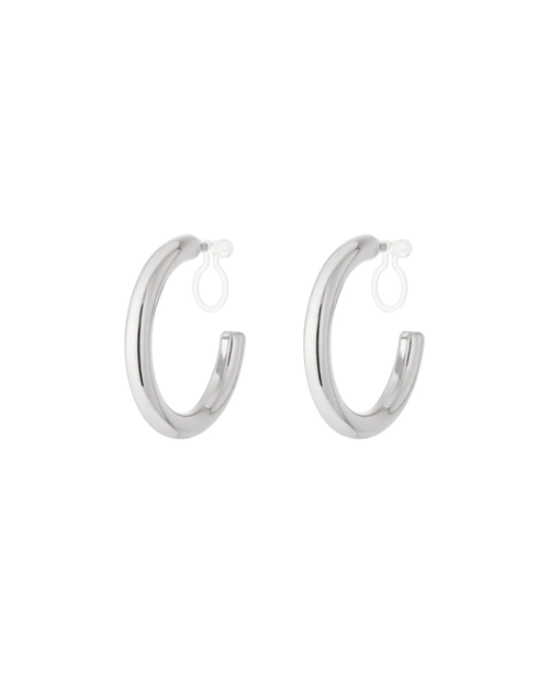 Clip oorbellen | Classic hoop | Goud & zilver