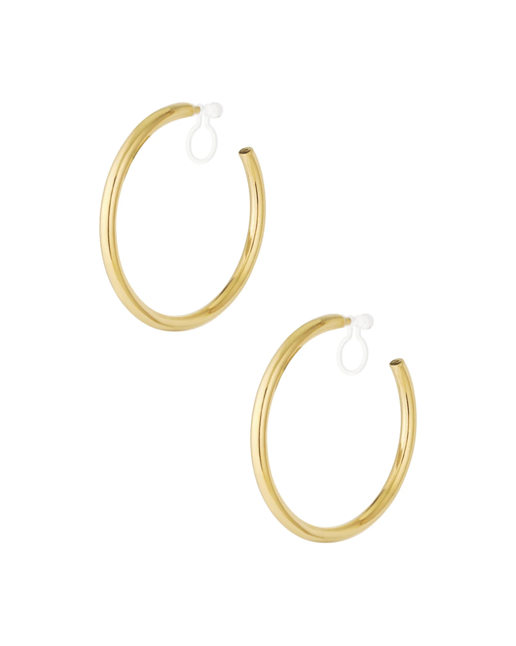 Clip oorbellen | Classic  hoop | Ø 4 cm | Goud & zilver