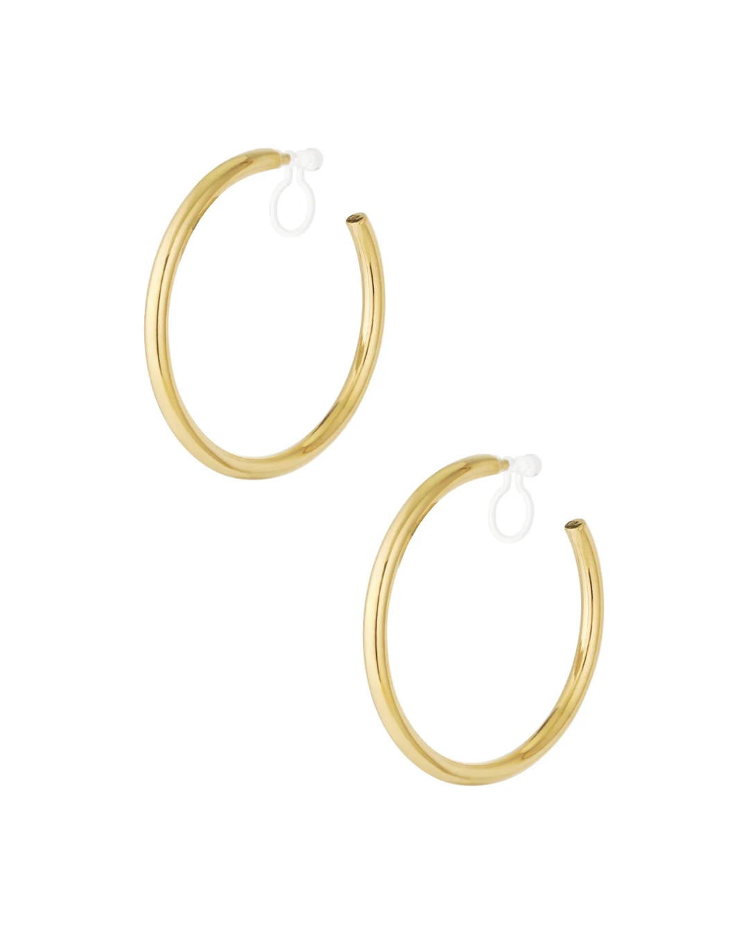 Clip oorbellen | Classic  hoop | Ø 4 cm | Goud & zilver