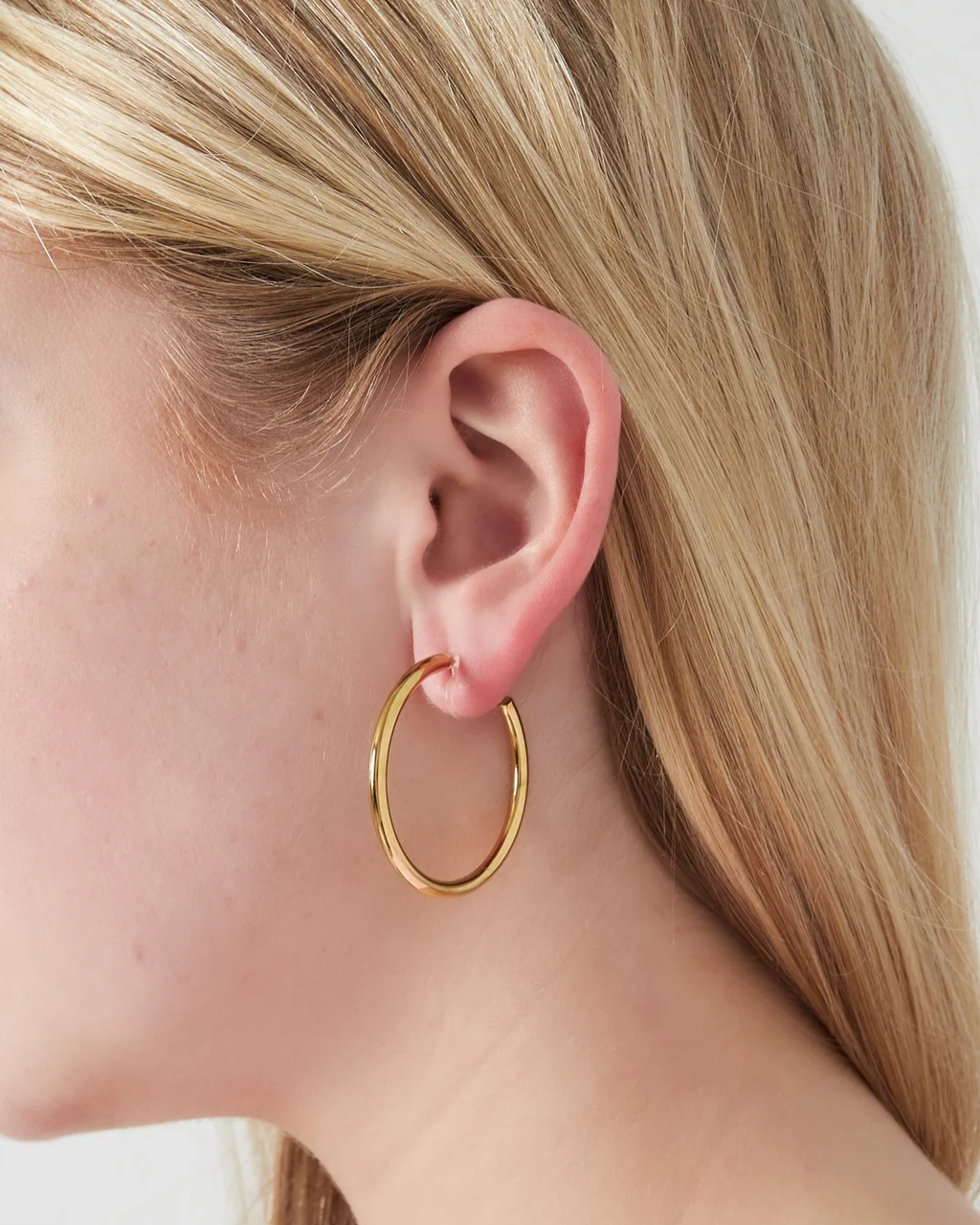Clip oorbellen | Classic  hoop | Ø 4 cm | Goud & zilver