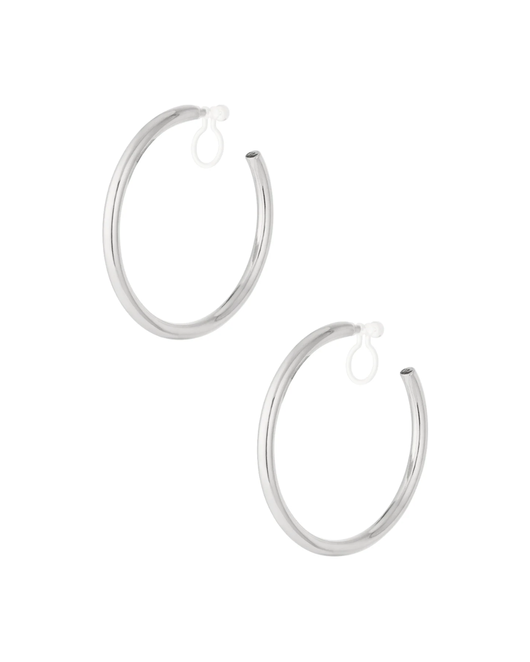 Clip oorbellen | Classic  hoop | Ø 4 cm | Goud & zilver