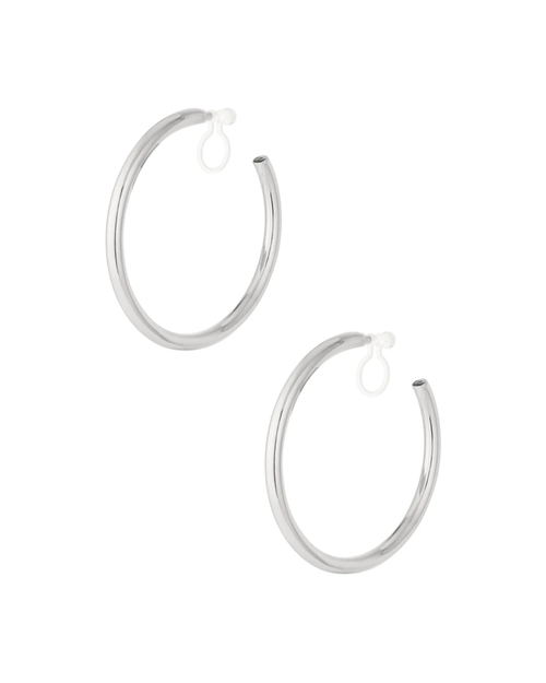 Clip oorbellen | Classic  hoop | Ø 4 cm | Goud & zilver