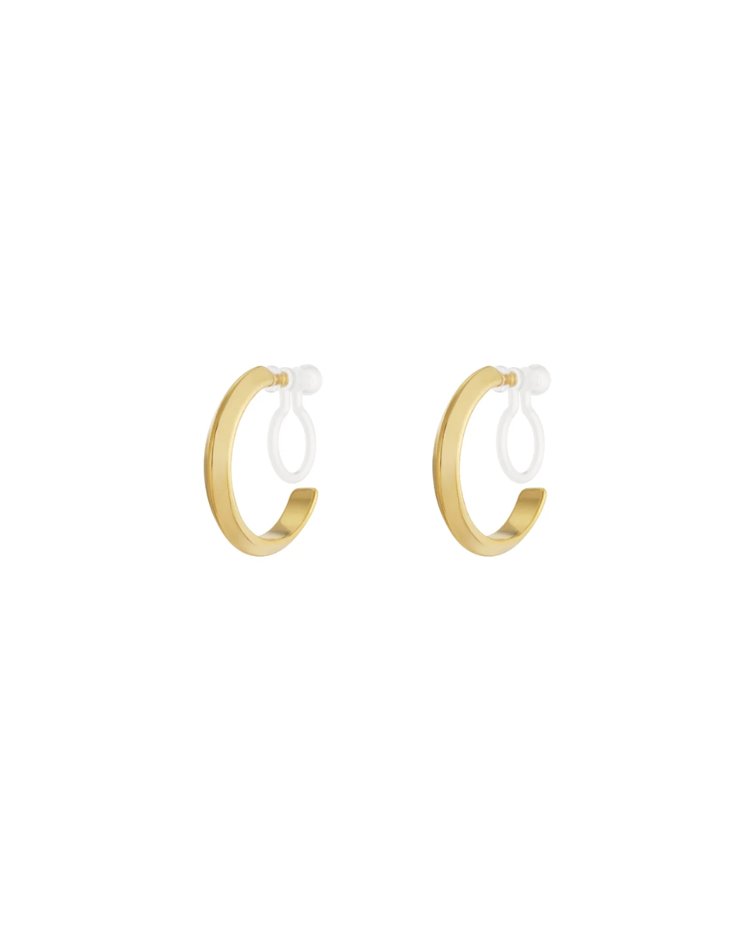 Clip oorbellen | Clean curve | Goud & zilver