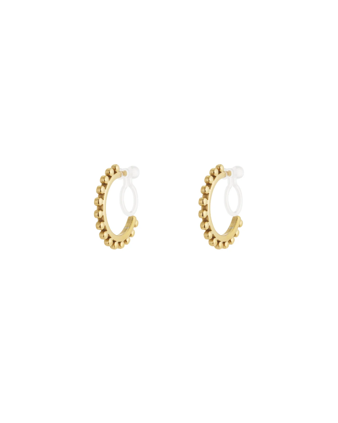 Clip oorbellen | Dotty hoops | Goud & zilver