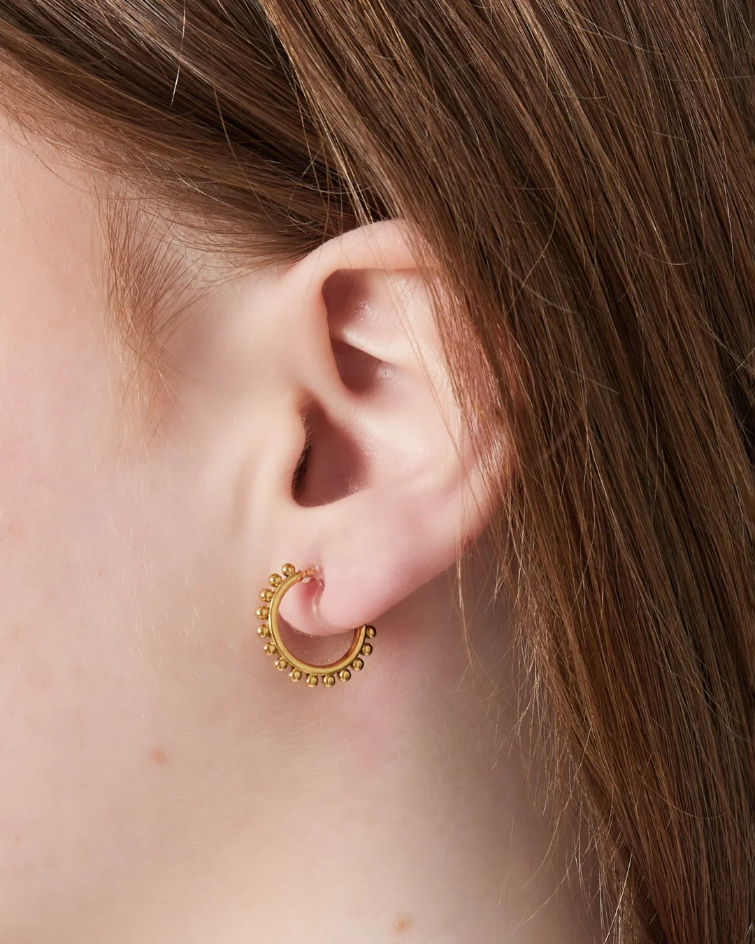 Clip oorbellen | Dotty hoops | Goud & zilver