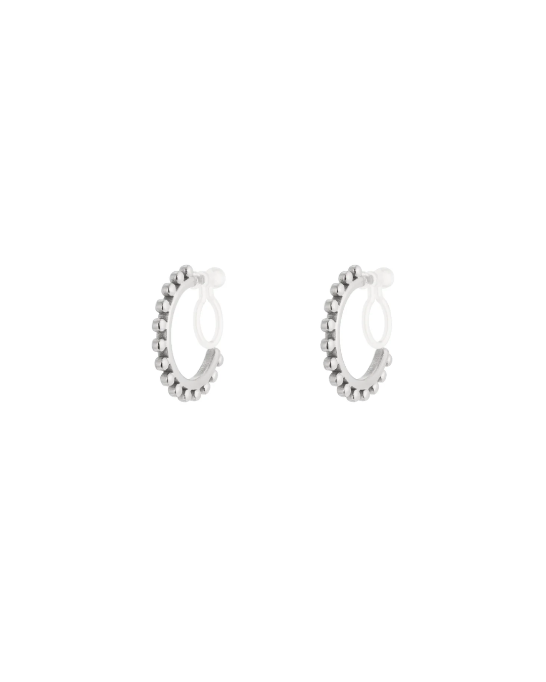 Clip oorbellen | Dotty hoops | Goud & zilver